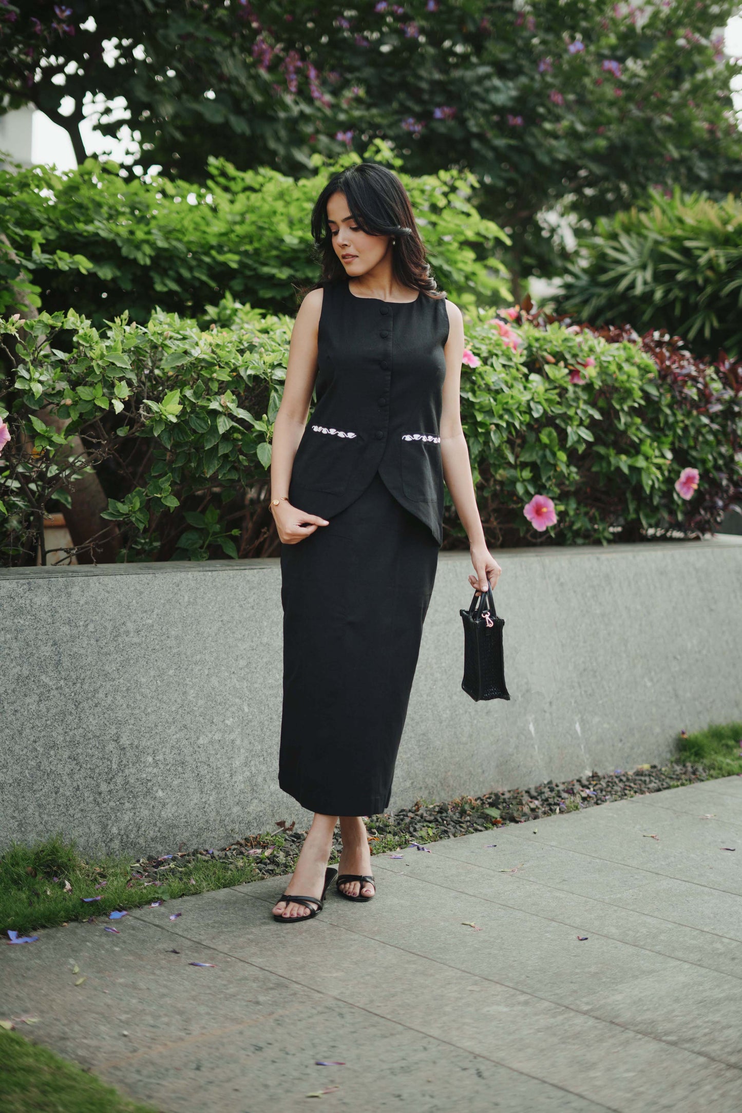 Pampore A Line Skirt - Black