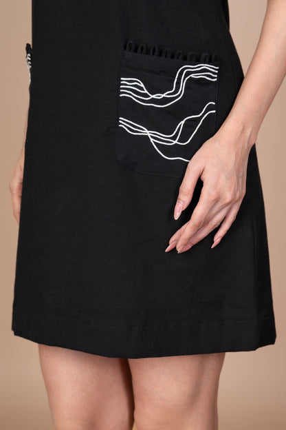 Kahwa Short Dress - Black