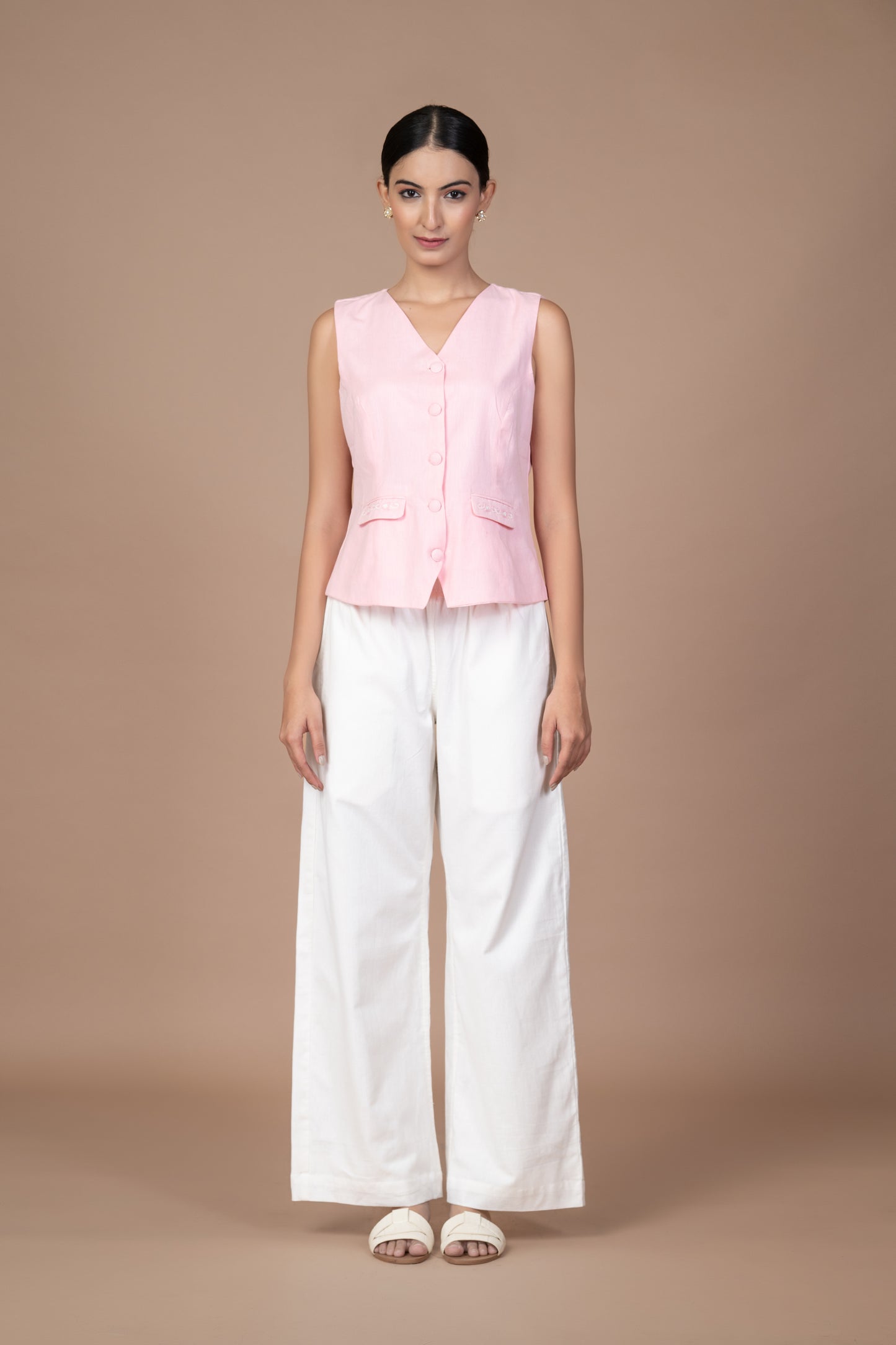 Kashida Waist Coat - Pink