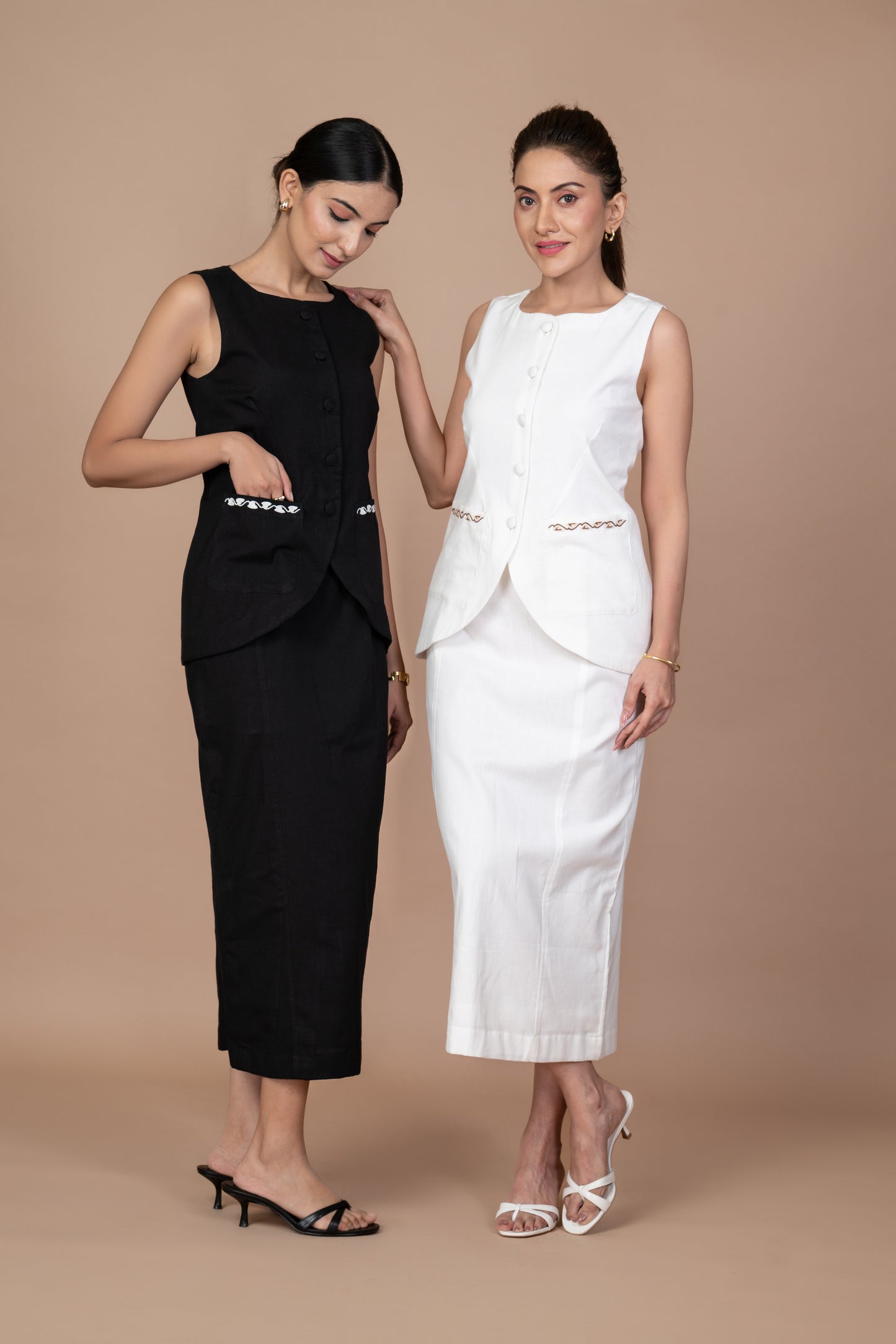 Pampore A Line Skirt - White